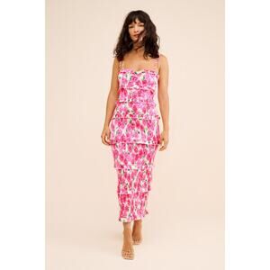 SHOW ME YOUR MUMU Stella Smocked Floral Midi Dress Medium M